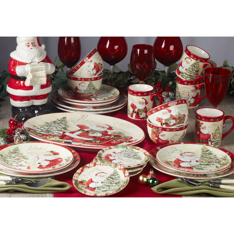 Certified International Holiday Wishes 16 Piece Dinnerware Set, Service for  4